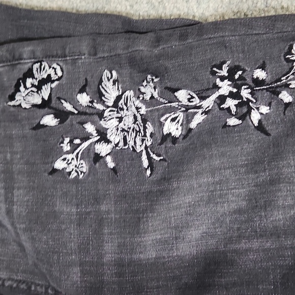 St johns bay 14 embroidered ankle jeans straight - Picture 3 of 10